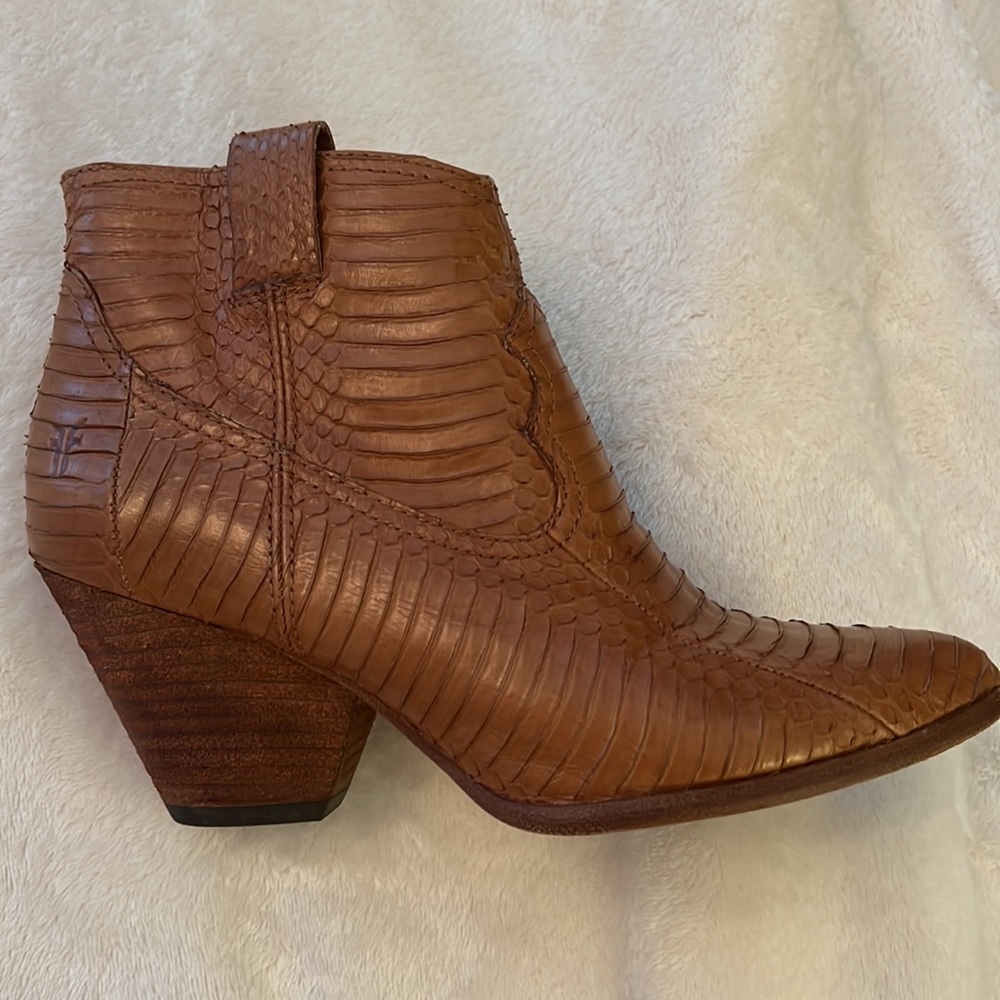 Frye Reina Snake Bootie Cognac - Picture 9 of 12